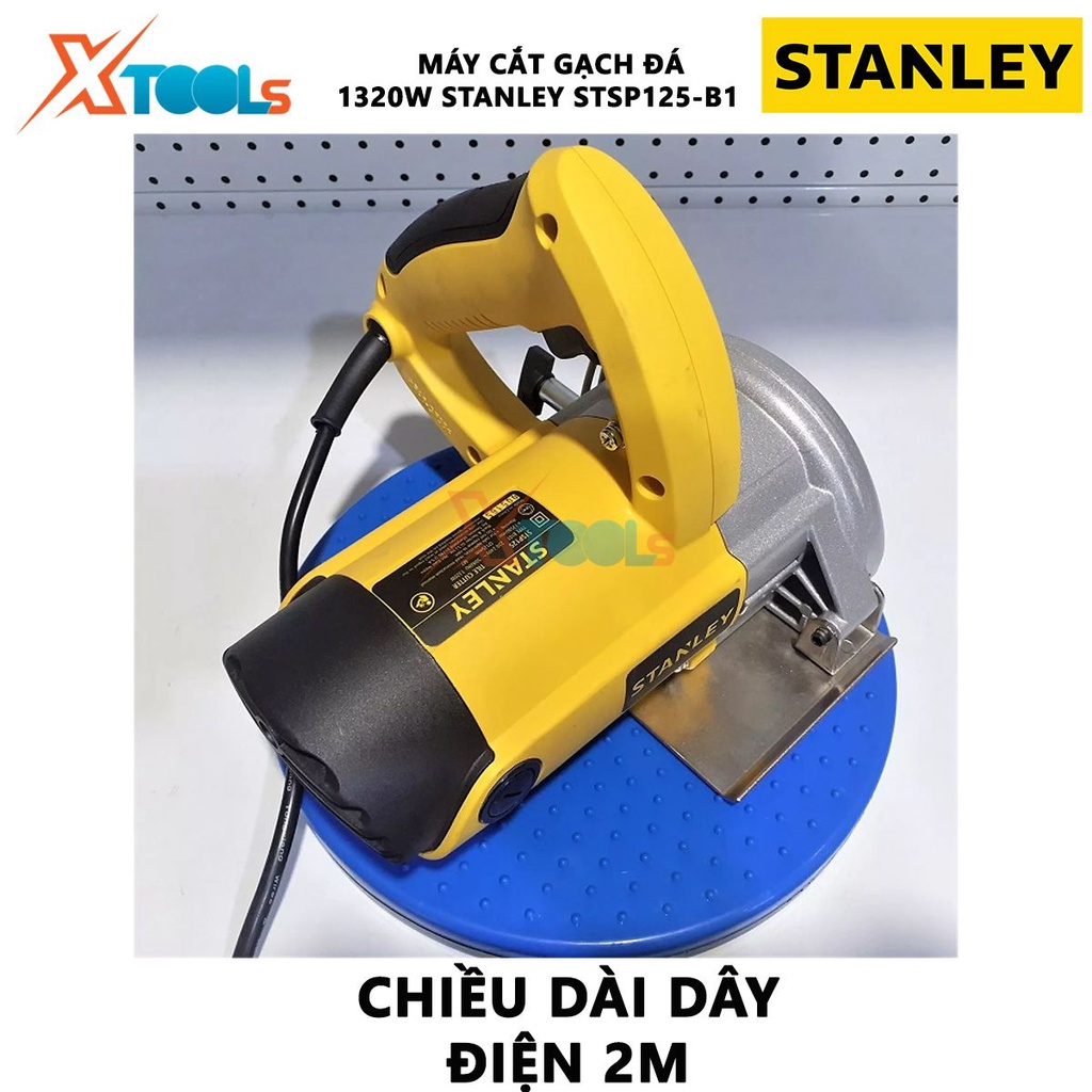 Máy cắt gạch STANLEY STSP125-B1 máy cắt đá cầm tay Công suất 1320W, Kích thước lưỡi cắt 125mm, Tốc độ không tải 13000/ph