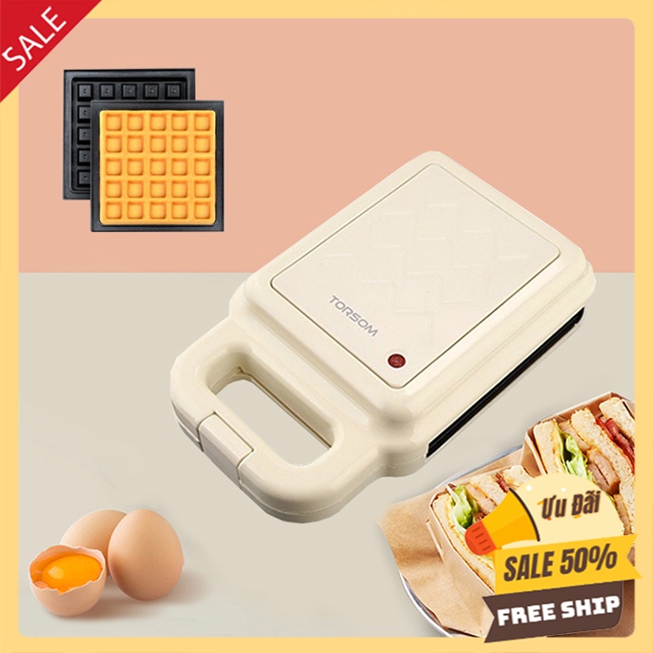 Máy làm bánh waffle mini Chính hãng Torsom 600W