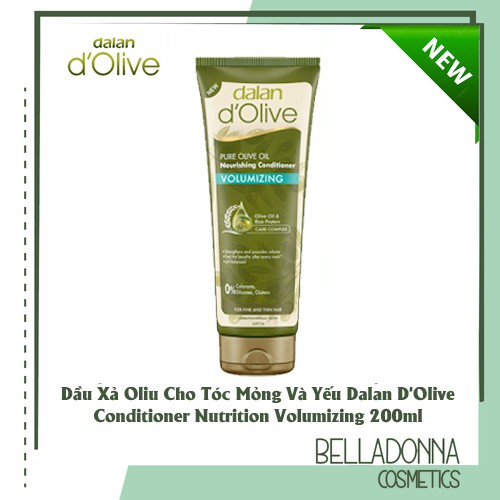 Dầu Xả Olive Cho Tóc Mỏng Và Yếu Dalan D'Olive Conditioner Nutrition Volumizing 200ml