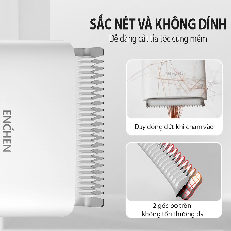 Tông đơ cắt tóc Xiaomi Youpin Enchen Boost sạc pin dễ cắt tiện lợi dùng gia đình và salon, công suất 5W LC1