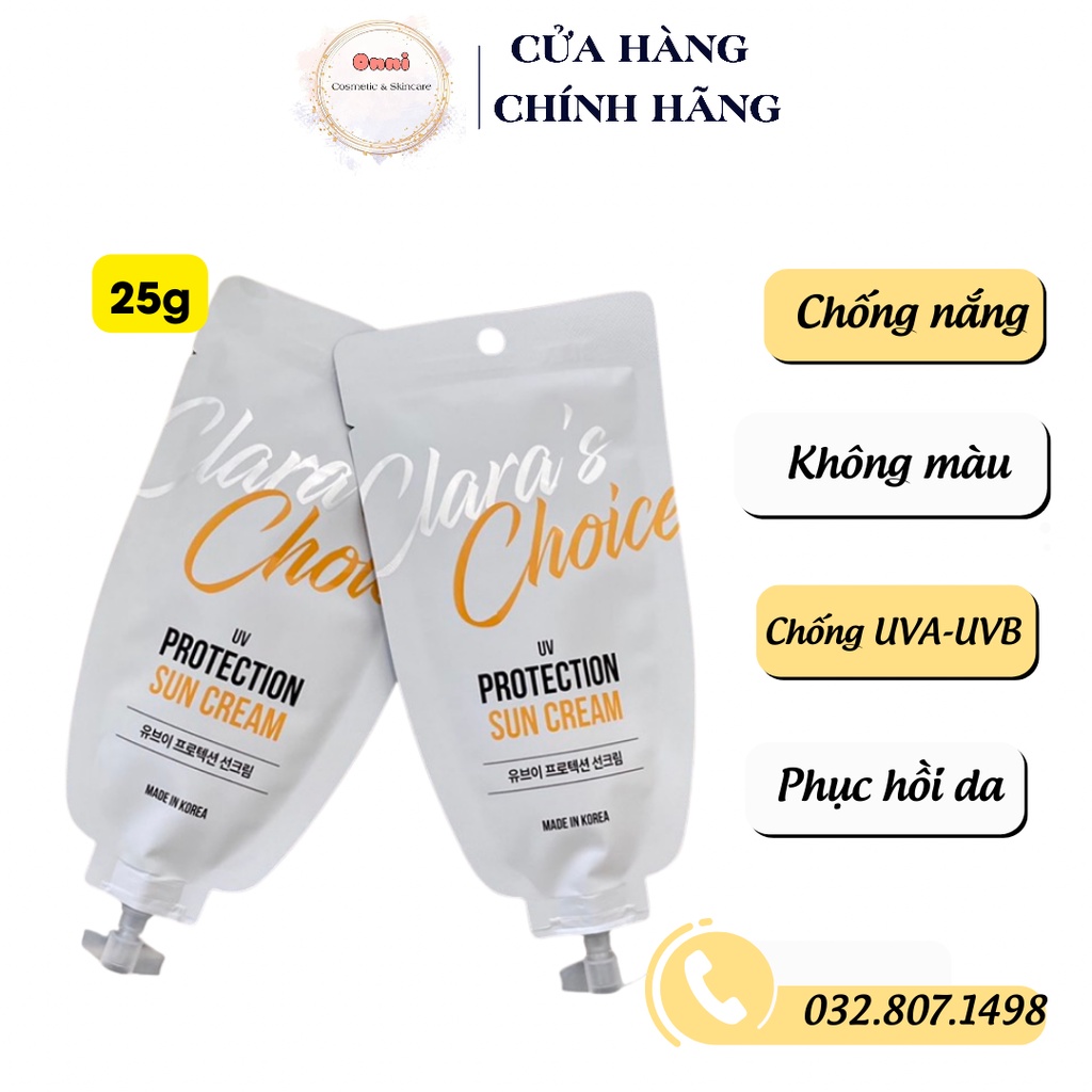 Kem chống nắng Clara’s Choice VERACLARA 25g