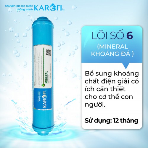 Lõi Lọc Nước Karofi  Số 4  FILMTEC - Số 5 T33 GAC- Số 6 - Mineral- Số 7 ALKALINE- Số 8  FAR INFRARED- Số 9 - Nano Sliver