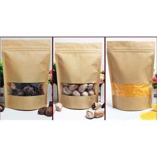 Túi zip giấy đáy đứng cửa sổ - 12×19cm