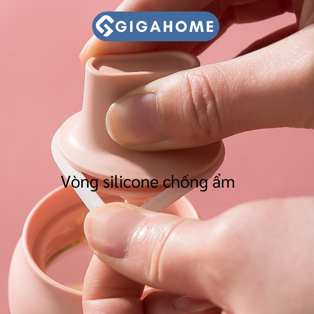 Hũ Đựng Gia Vị Thuiyr Tinh Kèm Que Phết Dầu GIGAHOME Chống Ẩm 9654