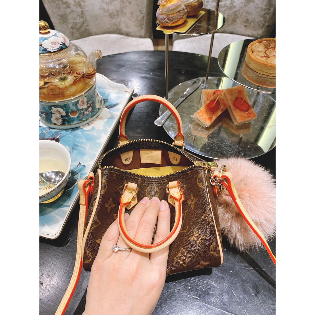 LV SPEEDY NANO MINI SPSL DA THẬT SIZE 17CM