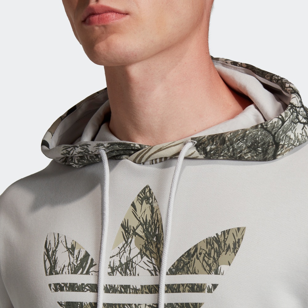 Adidas CAMO BLOCK HDY Men's Sports Casual Hoodie Long Sleeve Grey T-shirts Couple Clothes GD5955