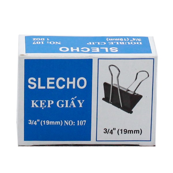 [Nowship] Kẹp tài liệu Slecho 15-51mm (Kẹp bướm)- 12 cái 1 hộp