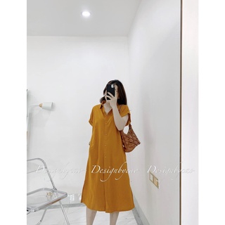 Váy sơ mi đũi dáng dài restock