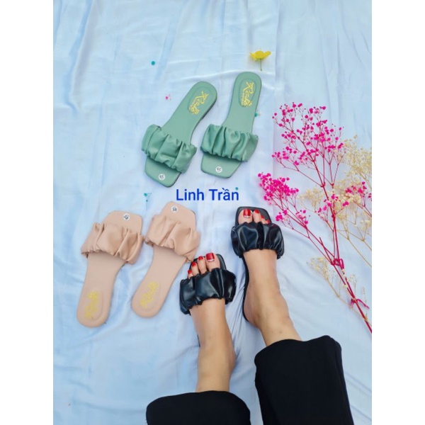 Dép kiểu nhúng bản to - chất liệu si mềm có cá đế êm chân, lên from chuẩn 👌mang cực kỳ thích luôn 👍