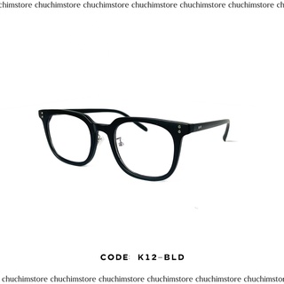 Kính mắt gọng vuông hai chấm vàng basic - K12