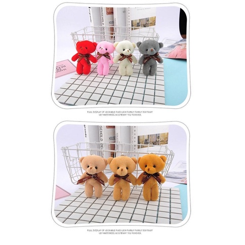 🪁 Móc khoá gấu nơ nhồi bông treo cặp xinh xắn cute 2 màu  HÀNG CÓ SẴN