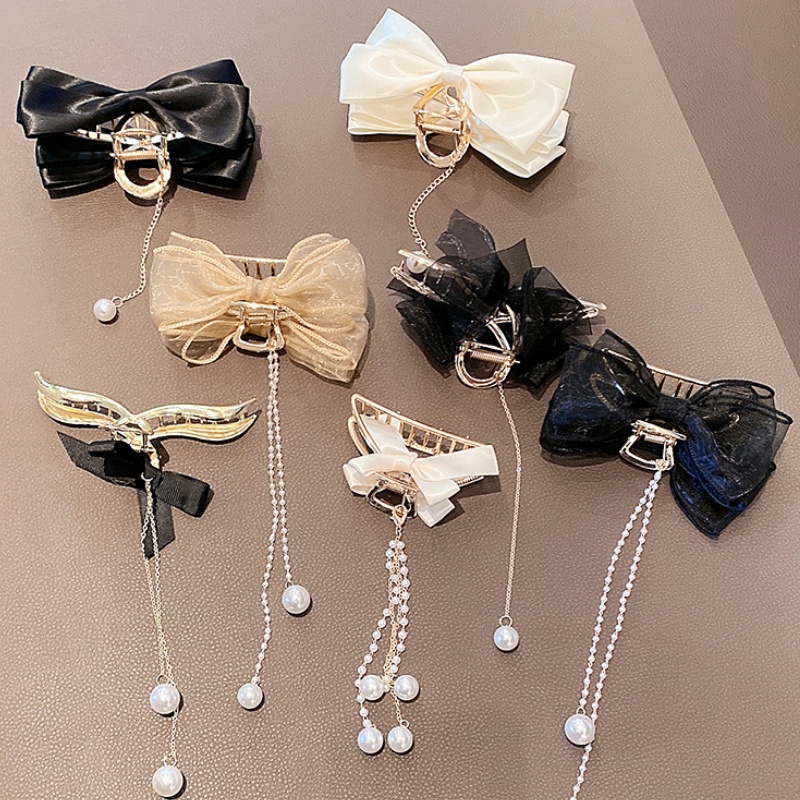 Kẹp Tóc Hình Nơ Phối Tua Rua Thời Trang 2022