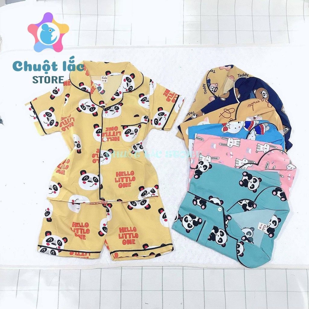 Bộ Pijama Cho Bé Trai Bé Gái Chuột Lắc Store Cộc Tay Size Đại 15Kg Đến 30Kg