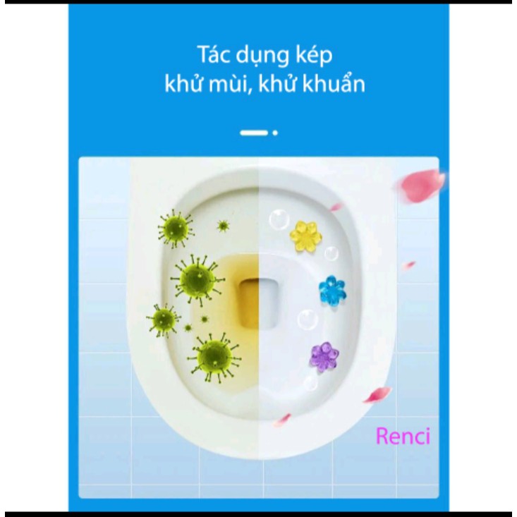 Gel Thơm Khử Mùi Bồn Cầu Diệt khuẩn Khử Trùng Hình Bông Hoa 🍁 Gel Làm Sạch Khử Mùi Nhà Vệ Sinh Tiện Dụng Hương Thơm