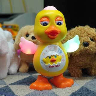 [ĐỒ CHƠI CAO CẤP] Vịt Vàng biết nhảy múa, có đèn màu nhấp nháy và 32 bài hát vui nhộn( TẶNG KÈM PIN)