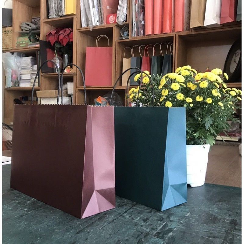 Combo10 chiếc túi giấy kraft các size- màu. Khách xem chi tiết bên dưới.Số đo được tính  ngang-cao-hông.