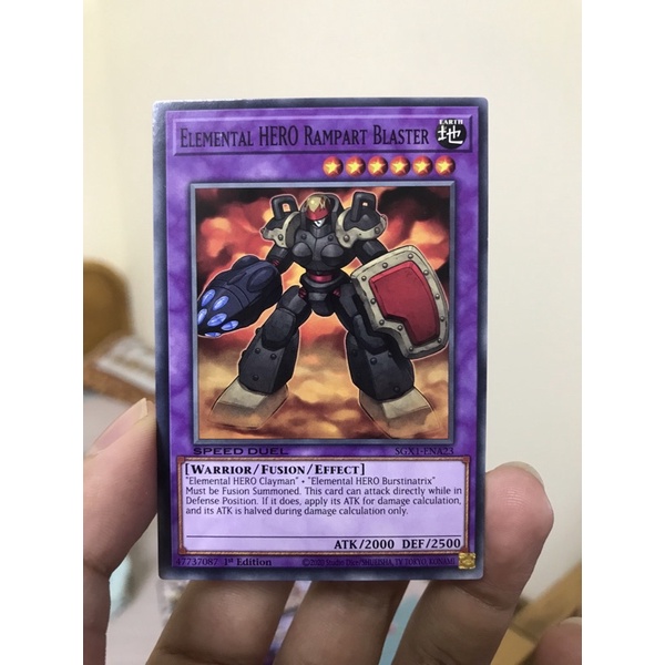 Thẻ bài Yugioh Elemental HERO Rampart Blaster