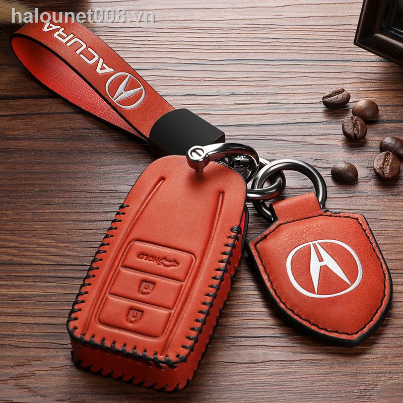 ♀♟✿Ready stock✿  Car key chain  special Acura cdx key cover leather rdx mdx car key case buckle shell high-end men and women modification products