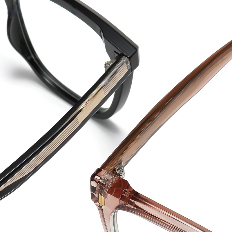 Mắt Kính TR90 Gọng Vuông Siêu Nhẹ Màu Xanh Dương Thời Trang Cổ Điển Cho Nam Và Nữ