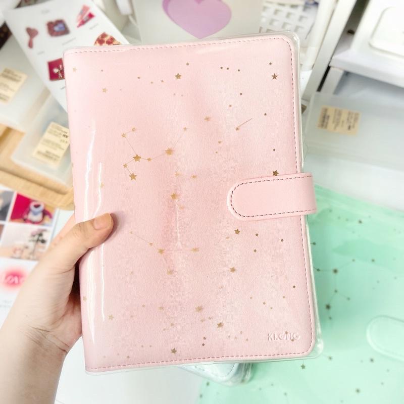 BÌA SỔ DA SỔ CÒNG SIZE A5 6 CÒNG MÀU PASTEL LÀM PLANNER KHOÁ NAM CHÂM BULLET JOURNAL TAKE NOTE SIÊU ĐỈNH
