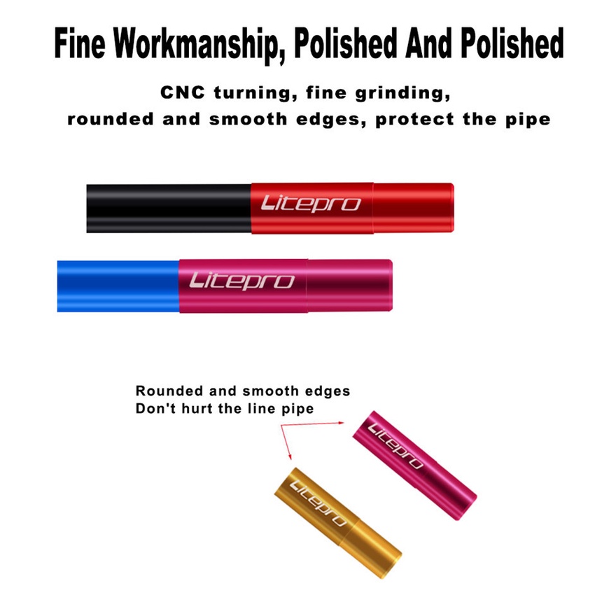 Set 20 vỏ bọc dây cáp phanh xe đạp LITEPRO hợp kim nhôm 4mm/ 5mm tiện lợi