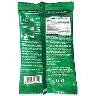 Bột cốt dừa hòa tan Sanca gói 50gr