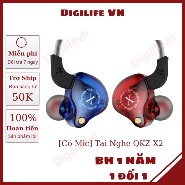 Tai Nghe Có Micro QKZ TM 01 Có Dây, Chống Ồn, Âm Thanh HiFi Chơi Game PUBG, Free Fire, Liên Quân, Ng