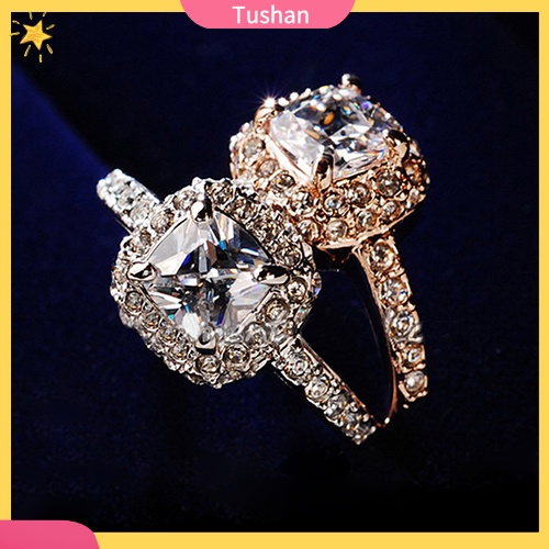 Nhẫn đeo tay kim loại đính đá lấp lánh sang trọng cho nữ