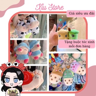 Móc khoá trà sữa, thú đáng yêu to bự miniso