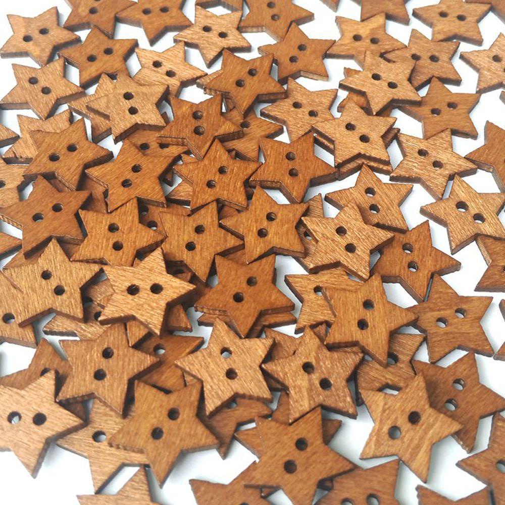 100 Nút Áo Bằng Gỗ Dùng Cho May Vá DIY Tiện Dụng