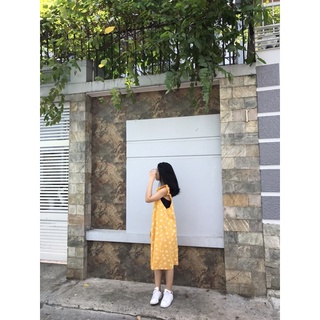 VÁY YẾM VÀNG HOA NHÍ