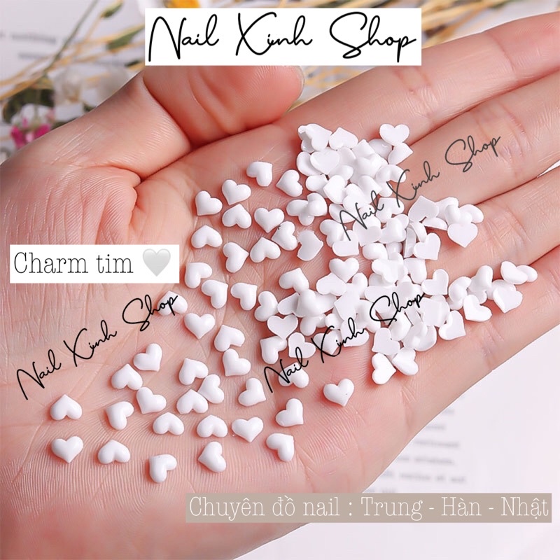 [Mới] Charm tim nhỏ trang trí nail - móng tay nghệ thuật