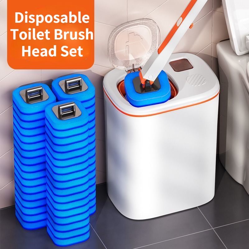 Bộ Bàn Chải Vệ Sinh Toilet Dùng Một Lần Cán Dài Tự Động Không Cần Chạm