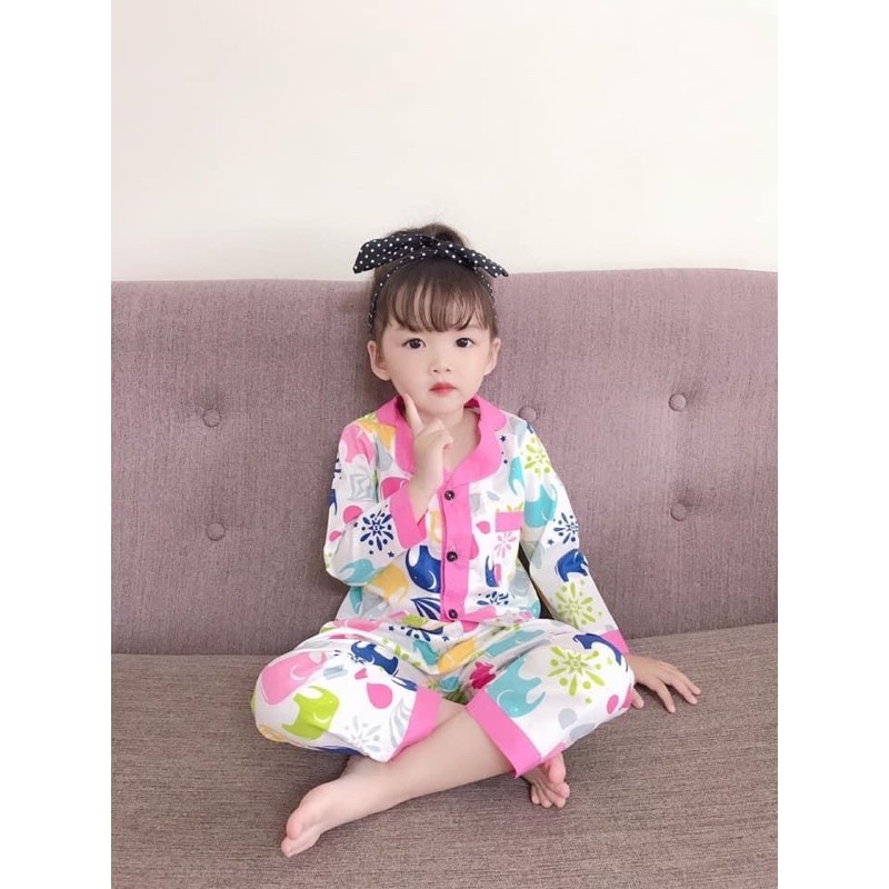 bộ pijama dài tay bé gái bé trai chất đẹp