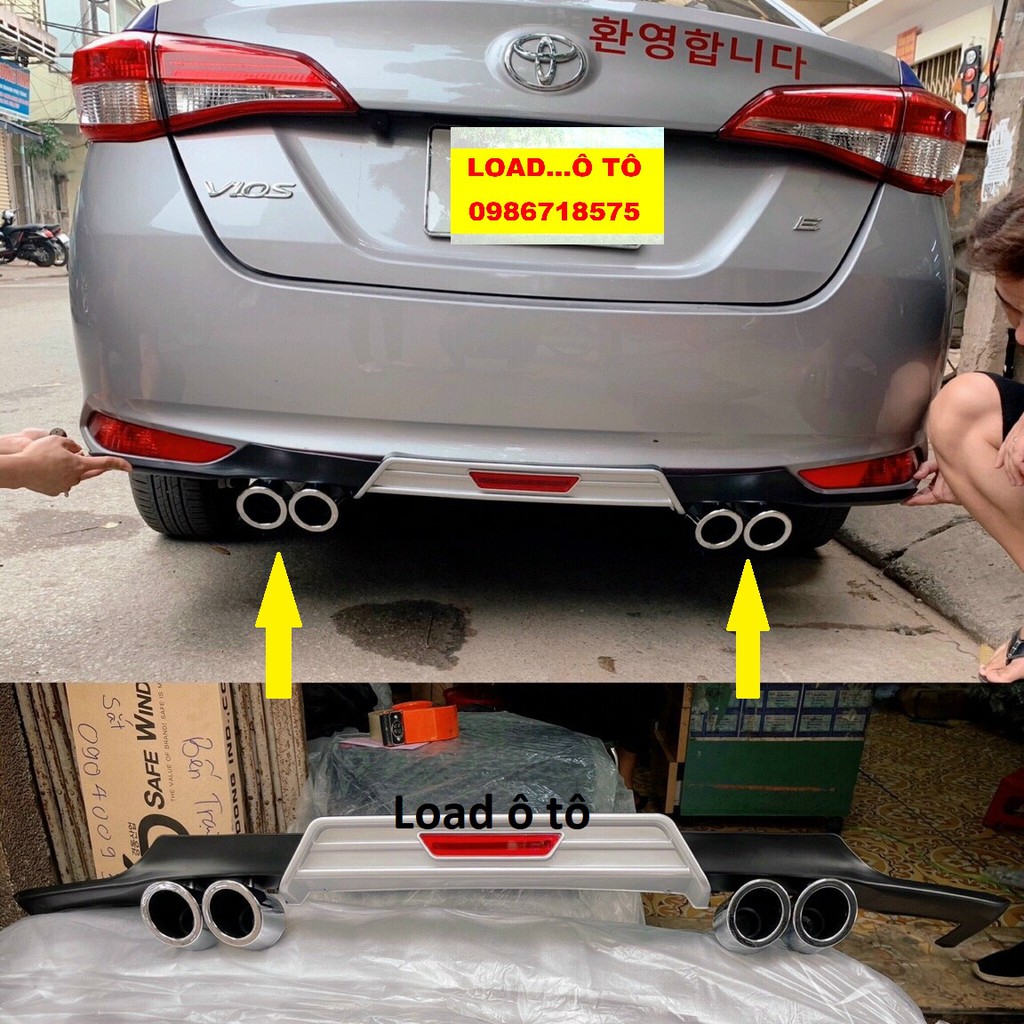 Líp Pô Chia, Lippo Chia Xe Toyota Vios 2019-2021 Mẫu 4 Pô Hàng Loại 1 Cao Cấp