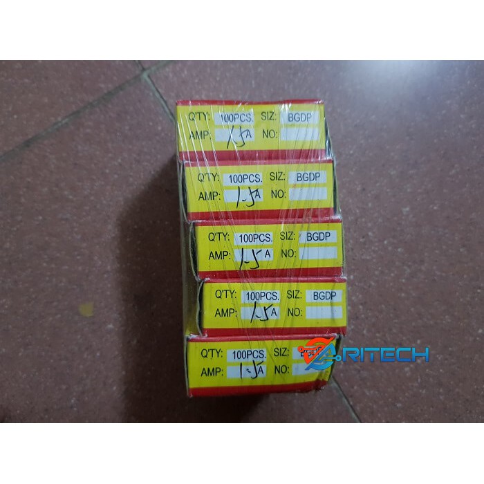 Hộp cầu chì thủy tinh 1.5A 250V 5x20mm F1.5AL250V (100con)