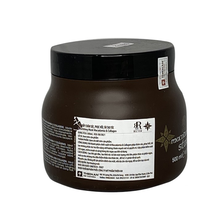 Dầu hấp chăm sóc tóc hư tổn và giúp làm mềm tóc Rrline Macadamia Collagen Star Mask 500ml