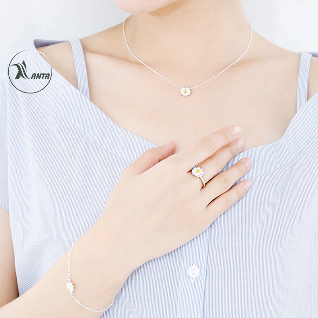 Dây chuyền bạc 925 Hình Hoa Cúc Xinh Xắn ANTA Jewelry ATJ3047D