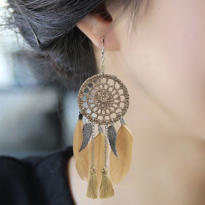 Bông tai LÔNG VŨ DreamCatcher Siêu Xinh MS: BT1 - Hưng Long PC
