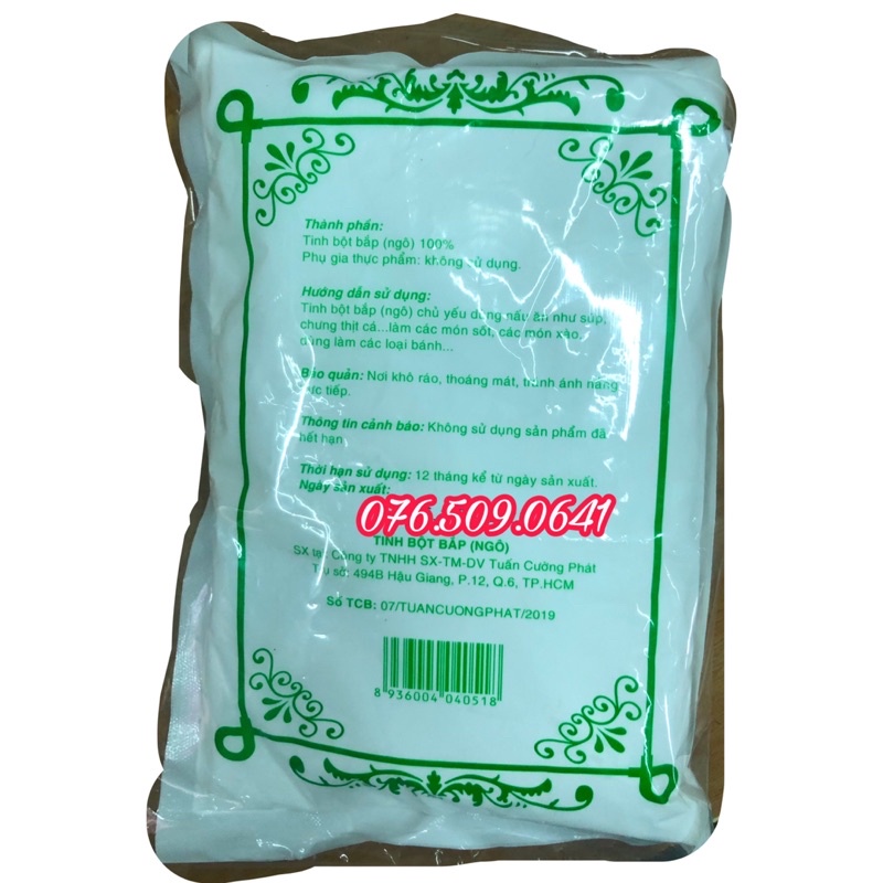 Tinh bột bắp gói 500 gram