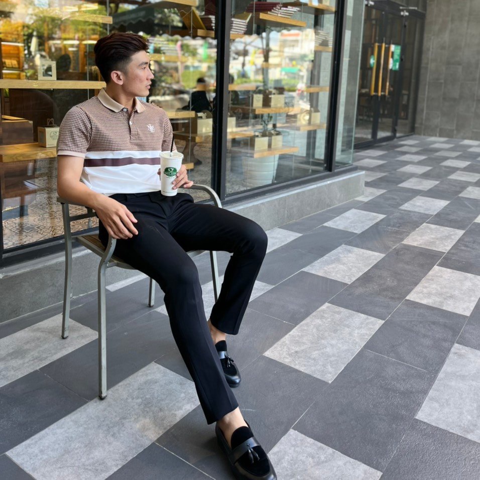 Áo thun Polo nam cổ bẻ CAROS phối vải Cotton bông sợi dệt tự nhiên xuất xịn, chuẩn form PLPH0001 - BELAIRMAN
