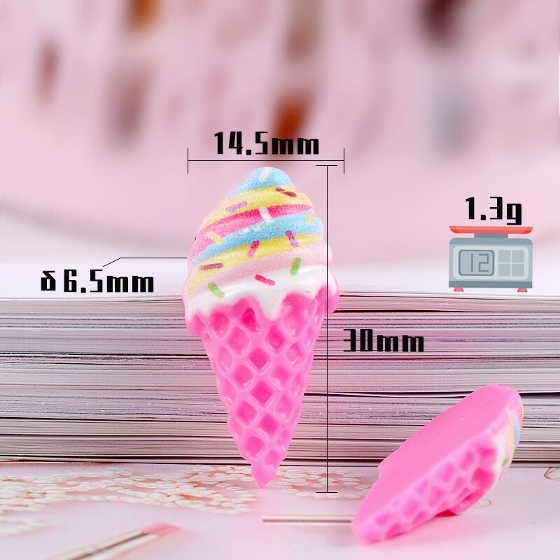 Set 10 Phụ Kiện Làm Đồ Trang Sức Hình Que Kem Nhiều Màu Sắc