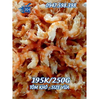 Tôm khô nấu canh , size kích cỡ trung, loại đặc biệt làm từ tôm tươi thiên nhiên vũng tàu - hải sản xaha