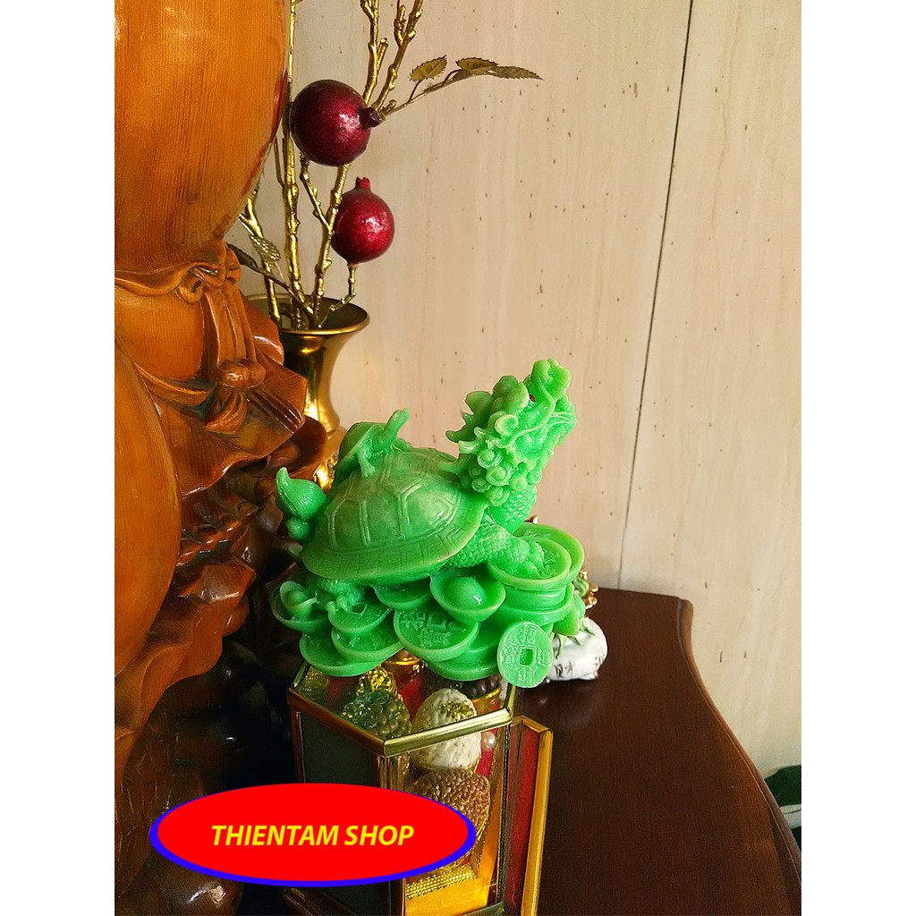 Tượng Long Quy đại phát đá xanh poly LQX01 | BigBuy360 - bigbuy360.vn