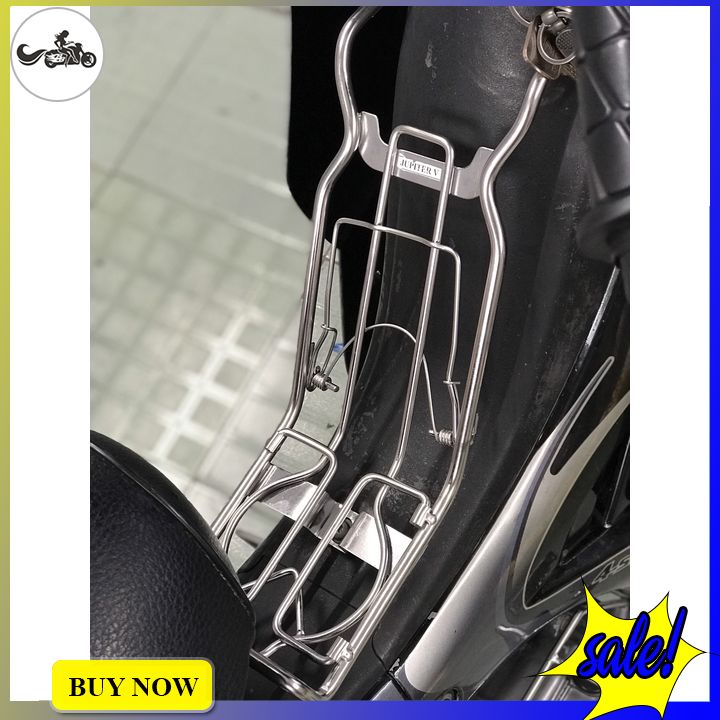 Baga giữa xe Jupiter v từ inox 10li dày dặn cứng cáp gắn như zin màu inox