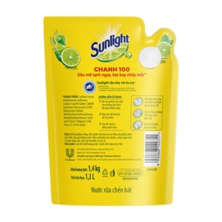 Nước rửa chén Sunlight Chanh túi 1.4kg