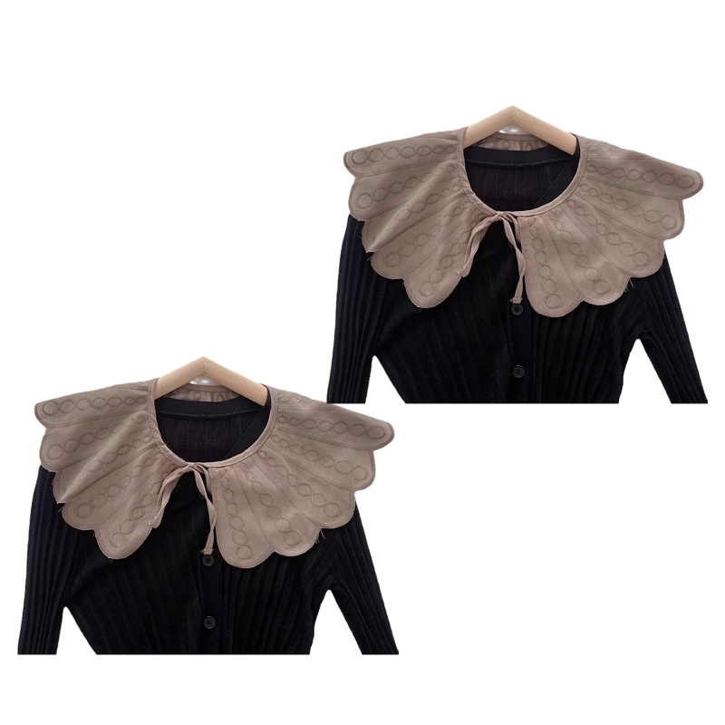 Khăn Choàng Cổ Giả Khăn Choàng Cổ Màu Trơn Họa Tiết Hình Học Xoắn Cho Nữ