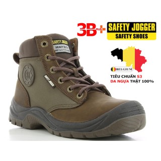 Giày bảo hộ lao động nam Jogger Dakar S3 da ngựa siêu bền, chống đinh, chống trơn trượt Giày công trình, nhà máy, cổ cao