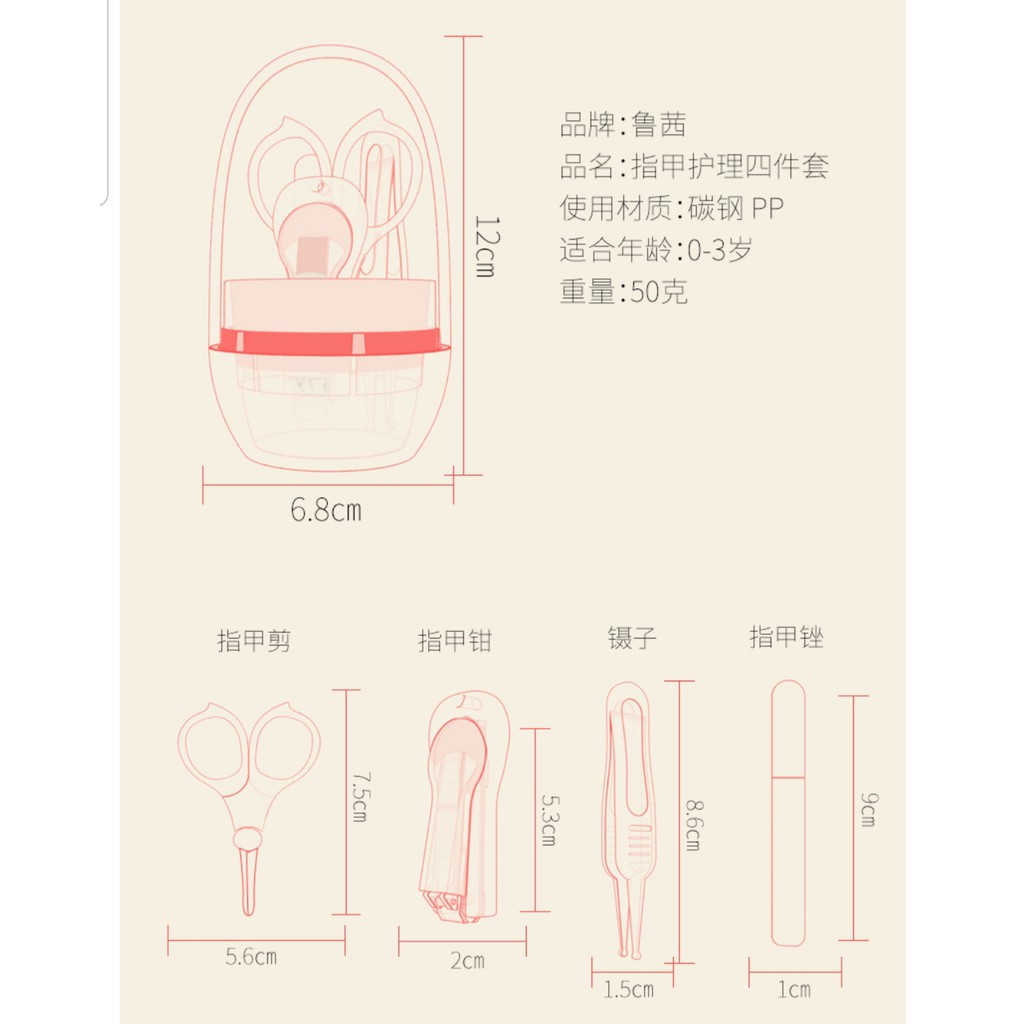 BỘ DỤNG CỤ CẮT MÓNG TAY-CHÂN RUSH CHO BÉ