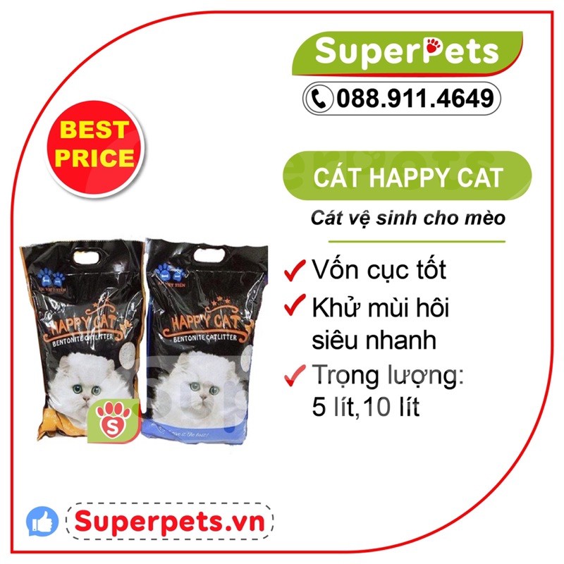 [ Nowship ] Cát Happy Cat SaniCat Cho Mèo Nhập Hàn siêu khử mùi